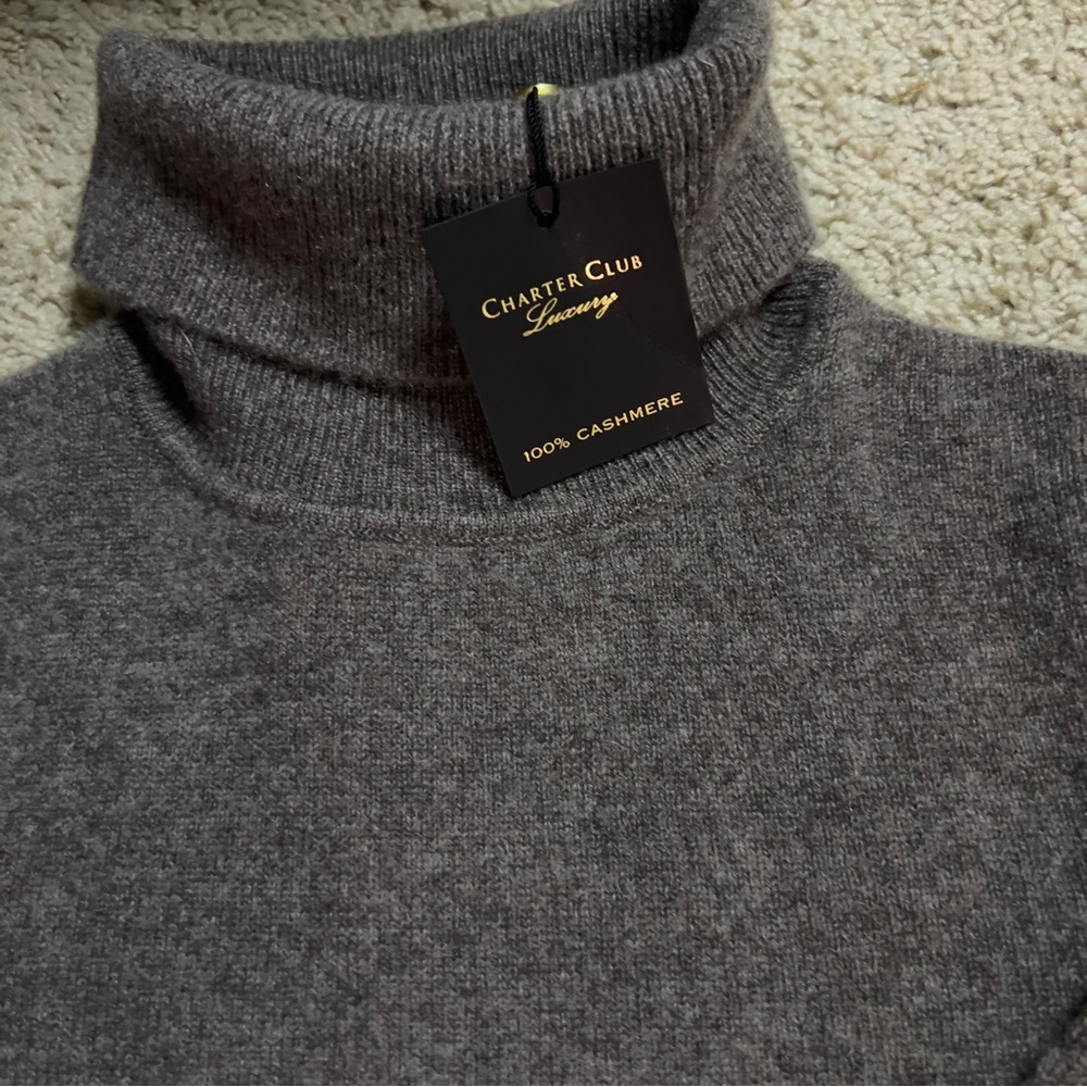 NWT* CASHMERE CHARTER‎ CLUB Luxury Turtleneck Sweater - Picture 7 of 11